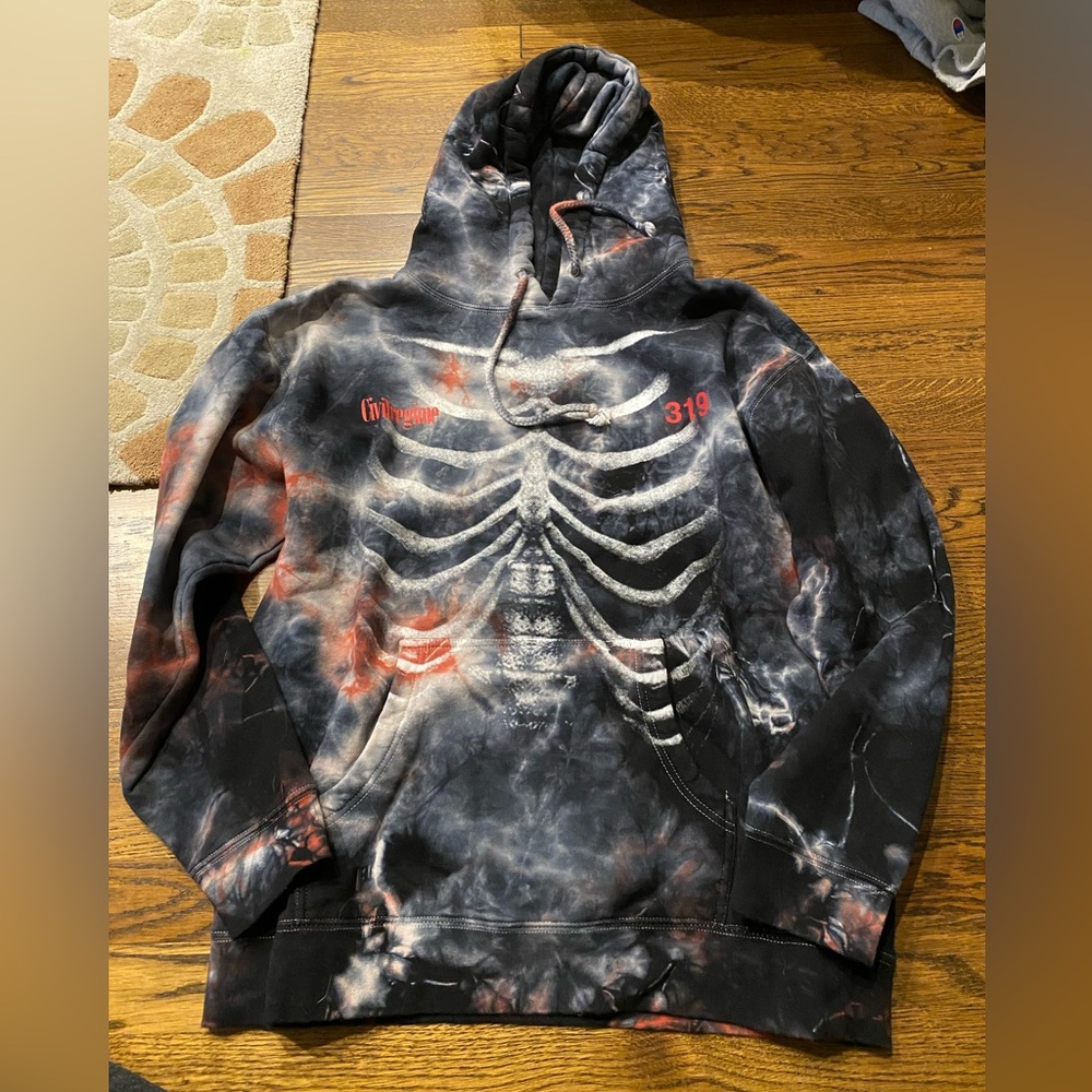 Civil Regime Thunder Wash Bones Hoodie